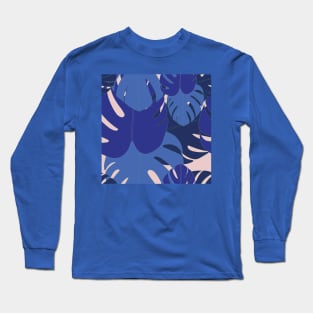 Blue monstera Long Sleeve T-Shirt